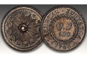 THE FIRST COIN STRUCK BY THE U.S. GOVERNMENT