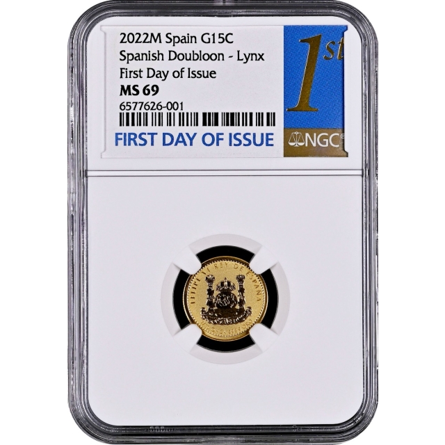 2022 Spanish Lynx 1/10-Ounce Gold NGC PR69 First Day of Issue