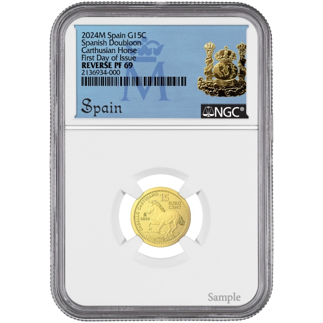 2024 Spanish Colt 1/10-Ounce Gold NGC PR69 First Day of Issue 