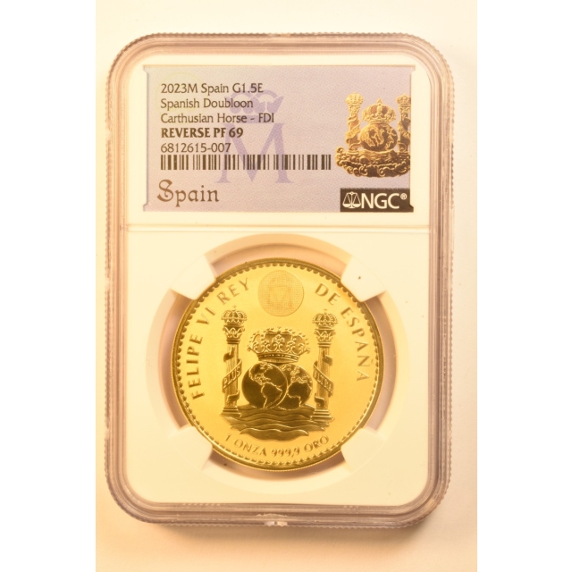 2023 Spanish Stallion (Caballo) 1-Ounce Gold NGC PR69 First Day of Issue